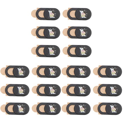 SOLUSTRE 18 Stücke Dünne Kamera Webcam Notebook Muster Web Rutsche Schwarz zum Schutz Smartphones Ox Kunststoff Laptop Abdeckung Sicherheitsdeckel Favors Slider von SOLUSTRE