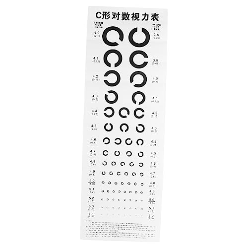 SOLUSTRE 1stk Sehtafel Wandtafel Landoltringe Sehtafel Augendiagramm Buchstaben Sehtafel An Der Wand - Test- Chart Snellen-augendiagramm Augenblick Farbkarte Weiß Tasche Kind Pvc von SOLUSTRE