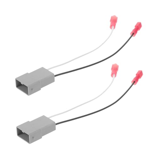 SOLUSTRE 2 Stück Ersatzkabelbaum Auto Teil Lautsprecherkabelbaum auto versorgung lautsprecher kabel konverter ABS-Kunststoff Grey von SOLUSTRE