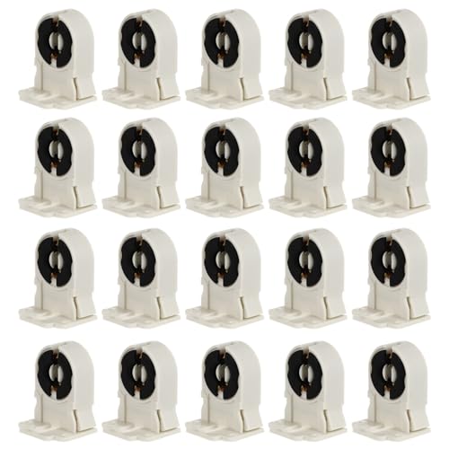 SOLUSTRE 20- Pack Licht Halter Durable - Lampe Halter / G13 Leuchtstofflampe Sockel für Leuchtstoffröhre Ersatz G13 Lampe Halter SOLUSTRE 20- Pack Licht Halter Durable - Lampe Halter / G13 Leuchtstofflampe Sockel für Leuchtstoffröhre Ersatz G13 Lampe Halter von SOLUSTRE