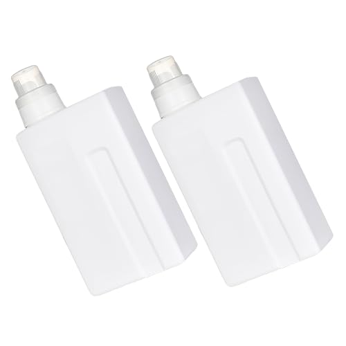 SOLUSTRE 2st Waschmittelflasche Reisewaschmittelhalter Leere Waschmittelschublade Wäscherei Zusatzflasche Waschmittel Flasche Pulverspender Waschmittelregal Reisen Sport Weiß Flüssig von SOLUSTRE