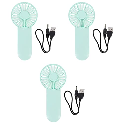 SOLUSTRE 3 Sätze Tragbarer USB Ladelüfter Misting Persönlicher Fan Kühlender Handventilator Kleiner Mini-lüfter Gesichtsdampfer Sommerfan Plastik Ladegebläse Stumm Reisen von SOLUSTRE