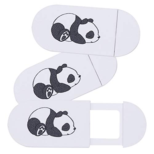 SOLUSTRE 3 Stück Plastik Webcam Abdeckung Folie Niedlichen Panda Muster Web Kamera Abdeckung Privatsphäre Kamera Schieberegler für Laptop-Computer Telefone Tablets von SOLUSTRE