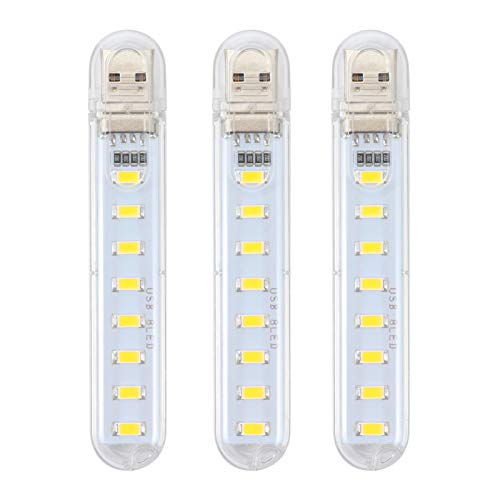SOLUSTRE 3Pcs USB Lesen Lampe Wiederaufladbare LED Licht Lampe Tragbare USB Nacht Lampe für Computer Laptop Notebook Warmes Licht SOLUSTRE 3Pcs USB Lesen Lampe Wiederaufladbare LED Licht Lampe Tragbare USB Nacht Lampe für Computer Laptop Notebook Warmes Licht von SOLUSTRE