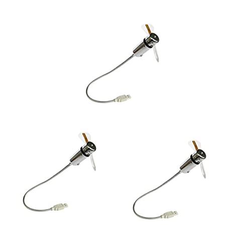 SOLUSTRE 3st Mini- Mini-USB-lüfter USB-lüfter Mit Nachricht USB-schwanenhalslüfter USB-Fans Mini-lüfter Lüfter Mit Echtzeit Desktop-led-lüfter USB-c-lüfter Tragbar Kleiner Lüfter von SOLUSTRE