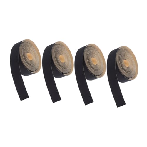 SOLUSTRE 4 Rollen Selbstklebendes Stoffband, Lampenschirm-einfassungsstreifen Für Die Reparatur Von Lampenschirmen, Tischlampen, Stehlampen Und Möbeln, Schwarz, 5 M/rolle SOLUSTRE 4 Rollen Selbstklebendes Stoffband, Lampenschirm-einfassungsstreifen Für Die Reparatur Von Lampenschirmen, Tischlampen, Stehlampen Und Möbeln, Schwarz, 5 M/rolle von SOLUSTRE