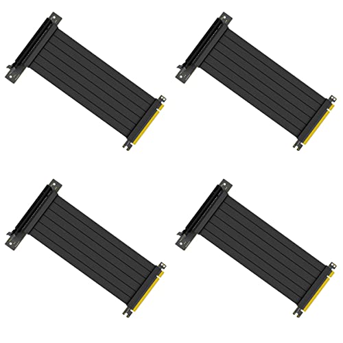 SOLUSTRE 4 Stück 90 Verlängerungskabel High-Riser-Kabel Pci Express Kabel Verlängerung Pci-e 3. 0 Extender Riser-Kabel Gaming-Riser-Kabel Gpu-Fan Grafikkarte Kupferkerndraht Zubehör von SOLUSTRE