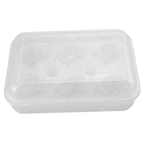 SOLUSTRE 5er-box Druckfester Eierkarton Camping-eier-organizer Camping Eierablage Eierhalter Für Die Küche Klare Eierschale Eierbehälter Kücheneierablage Zubehör Plastik Weiß Kühlschrank von SOLUSTRE