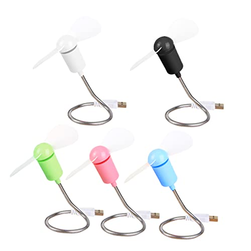 SOLUSTRE 5st Kinderwagen-Fan Verstellbarer Clip-lüfter Tischventilator Schwanenhals- Leiser USB-lüfter Mini-USB-lüfter USB-lüfter Mit Flexiblem Hals Computer-Fan Clip-Fan Rechner von SOLUSTRE