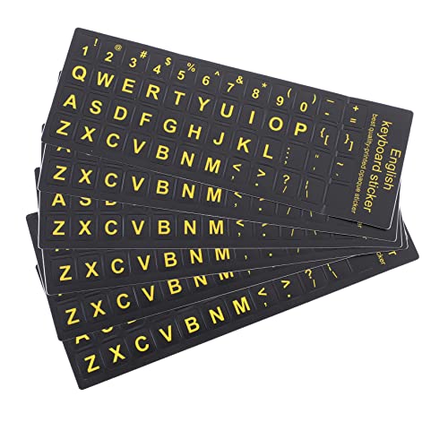 SOLUSTRE 6 Blätter Aufkleber Für Computertastaturen Laptop-Tastatur-Aufkleber Mechanische Tastatur Aufkleber Englische Tastaturaufkleber Computeraufkleber Buchstabe Tastenkappe PVC-Material von SOLUSTRE