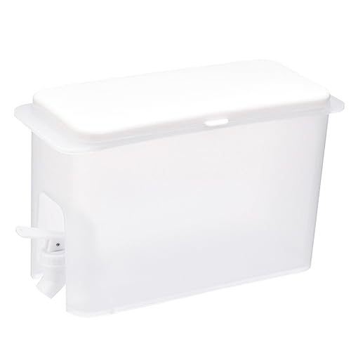 SOLUSTRE Behälter Für Waschmittel Getränkespender Kunststoff Kühlschrank Getränkeflasche Wäscherei Kühlschrank Wasserspender Spender Für Wasserkrüge Waschmittelflasche Pp Groß Saft Weiß von SOLUSTRE