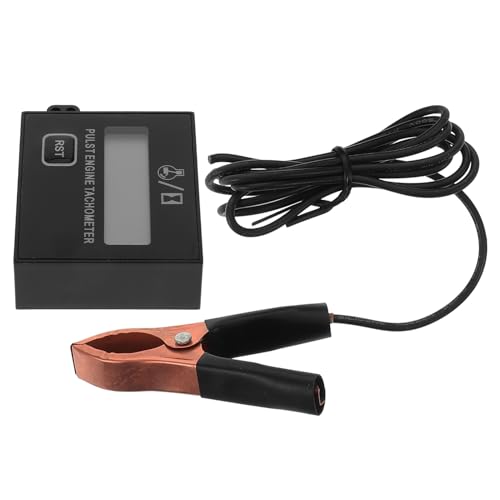 SOLUSTRE Drehzahlmesser Kfz Rasenmäher Tachometer Leistungsmonitor Stecker Tachometer Thermometer Tragbarer Generator Traktor Kit Motoranzeige Tack Griff Wattzahl von SOLUSTRE