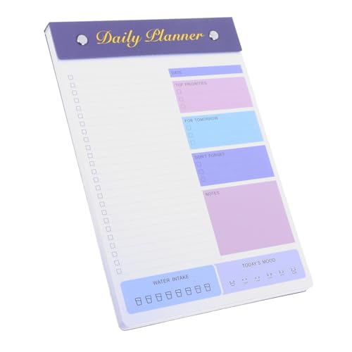 SOLUSTRE Notizbuch Elektrische Aufkleber Message Board Notizblock Etikettenschilder Plattenaufkleber Zerreißbarer Notizblock Professioneller Notizblock Zeitplan-notizblock Violett Papier von SOLUSTRE