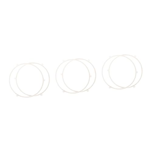SOLUSTRE Ofenblech 6 Stück Ofenblech Mikrowellenplatte Rotierende Tabletthalterung Mikrowellen-Glastablett-Ring Rundes Tablett Kunststoffschalen Mikrowellen-Glasplatte Glasplatten-Tablett SOLUSTRE Ofenblech 6 Stück Ofenblech Mikrowellenplatte Rotierende Tabletthalterung Mikrowellen-Glastablett-Ring Rundes Tablett Kunststoffschalen Mikrowellen-Glasplatte Glasplatten-Tablett von SOLUSTRE