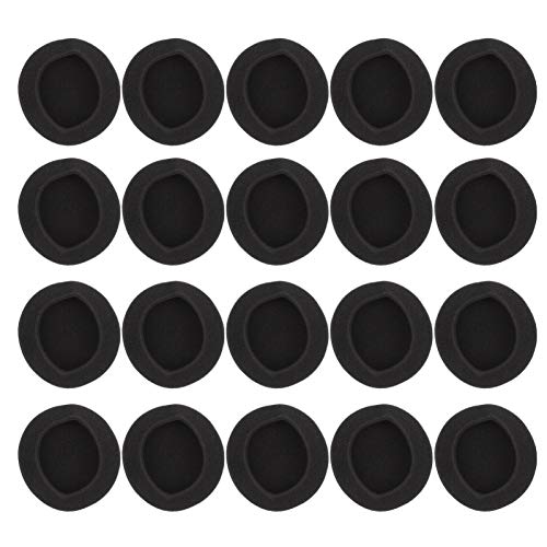 SOLUSTRE Pads Pad 20Pcs Ersatz Ohr Pads Memory Eartips Earbuds Elastische Wireless Stereo Kopfhörer Ohr Pads für Headset Schwarz 45Mm Headset Abdeckung Ohr von SOLUSTRE