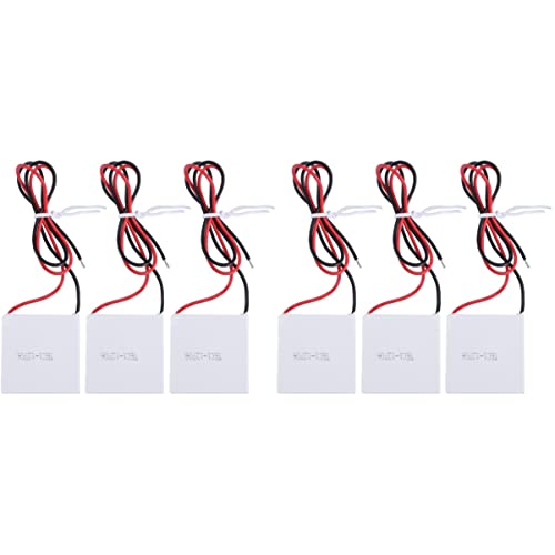 SOLUSTRE Thermoelektrischer Kühler 6Pcs Home White Chilling Thermoelectric Cooler Air Semiconductor für Tec-Plate Modul Kühlung Peltier Conditioner Generator Kühlplatte von SOLUSTRE