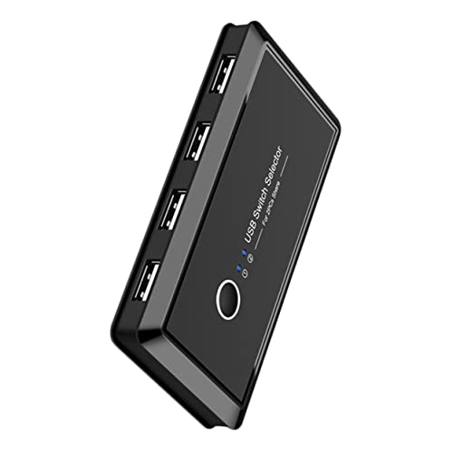 SOLUSTRE USB 20 Drucker Und Scanner Sharing Switch Hub 4 Port USB Adapter Für Computer Peripheriegeräte Und Drucker Automatisches Umschalten Ideal Für Büro Und Heimgebrauch von SOLUSTRE