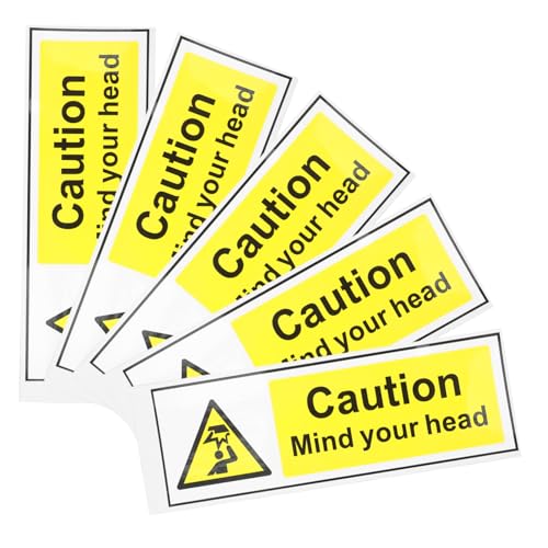 SOLUSTRE Vinyl-Aufkleber Warnschild Für Treppen 5 Stück „Watch Your Safety Signs“ SOLUSTRE Vinyl-Aufkleber Warnschild Für Treppen 5 Stück „Watch Your Safety Signs“ von SOLUSTRE