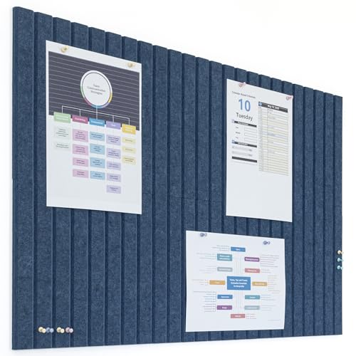 SOMEDA® Pinnwand Filz 6er Set – 30x30cm | 1,2cm dick & hochdicht | Geräuschdämmend & rückstandsfrei | inkl. Klebepads | Filzplatte für Büro, Home-Office, Kinderzimmer, Küche (Warmweiß) von SOMEDA