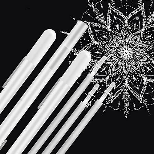 Weißer Stift set, 10 Stück Gelstifte Weiß sets,Künstler Weiße Gelstifte Highlighter Stift mit Feine Spitze für Zeichnen, Design, Skizzieren, und Scrappingbook(0,8mm)… von SONEER