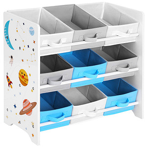 SONGMICS Kinderregal weiß 62,5 x 29,5 x 60,0 cm von SONGMICS