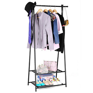 SONGMICS Kleiderständer HSR05BV1 schwarz Metall 87,5 x 155,0 cm von SONGMICS