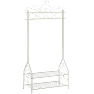 SONGMICS Kleiderständer HSR07WV1 weiß Metall 92,0 x 173,0 cm von SONGMICS