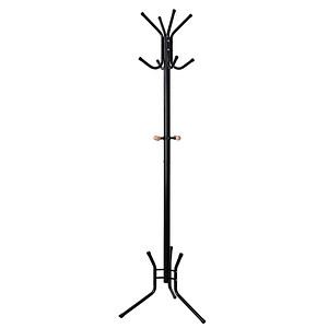 SONGMICS Kleiderständer RCR17B schwarz Metall 8 Haken 49,0 x 176,0 cm von SONGMICS