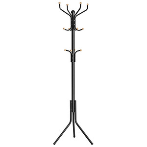 SONGMICS Kleiderständer RCR19B schwarz Metall 12 Haken 44,0 x 182,0 cm von SONGMICS