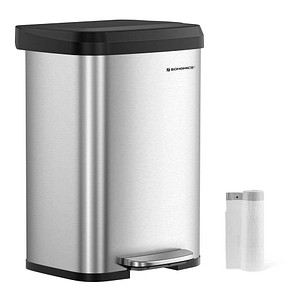 SONGMICS Mülleimer 50,0 l silber von SONGMICS