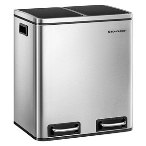 SONGMICS Mülltrenner 2 x 15,0 l edelstahl SONGMICS Mülltrenner 2 x 15,0 l edelstahl von SONGMICS