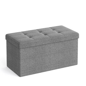 SONGMICS Sitztruhe LSF47G helllgrau Stoff 76,0 cm SONGMICS Sitztruhe LSF47G helllgrau Stoff 76,0 cm von SONGMICS