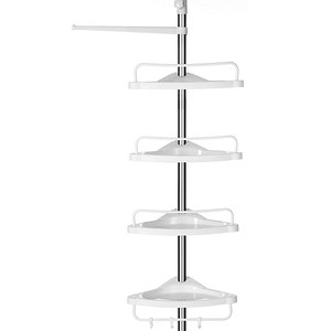 SONGMICS Teleskop-Duschregal BCB02SW weiß 25,0 x 35,0 x 85,0 - 300,5 cm von SONGMICS