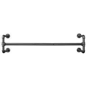 SONGMICS Wandgarderobe schwarz Metall 112,0 x 29,3 cm SONGMICS Wandgarderobe schwarz Metall 112,0 x 29,3 cm von SONGMICS