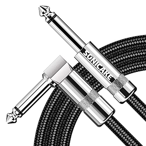SONICAKE 3M Gitarren Instrumentenkabel 6.3mm Gitarrenkabel Lärmschutz mit Abgewinkelte Stecker und Standard Klinke Schwarz SONICAKE 3M Gitarren Instrumentenkabel 6.3mm Gitarrenkabel Lärmschutz mit Abgewinkelte Stecker und Standard Klinke Schwarz von SONICAKE