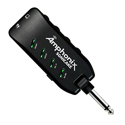 SONICAKE Mini Gitarre Kopfhörer Verstärker Bluetooth Multi-Effekte Plug-In USB aufladbar Portable Amphonix von SONICAKE