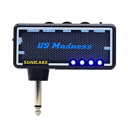 SONICAKE Mini Verstärker Gitarren Chorus Effekt AMP Kopfhörer Verstärker Pocket wiederaufladbar Gitarre Bass Schlafzimmer US Madness SONICAKE Mini Verstärker Gitarren Chorus Effekt AMP Kopfhörer Verstärker Pocket wiederaufladbar Gitarre Bass Schlafzimmer US Madness von SONICAKE