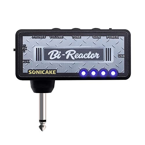 SONICAKE Mini Verstärker Gitarren Delay Effekt AMP Kopfhörer Verstärker Pocket wiederaufladbar US Style High Gain Tone Bi Reactor von SONICAKE