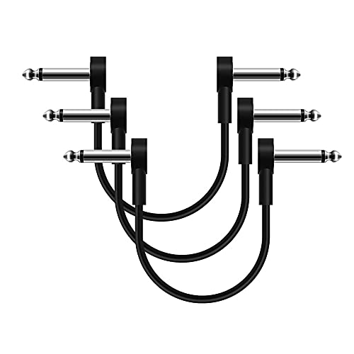 SONICAKE Patchkabel Gitarre Pedal 15CM Rechtwinklig 6.35mm Instrumentenkabel geräuschlos Klinkenpatchkabel für Effektpedale Schwarz 3 Stück SONICAKE Patchkabel Gitarre Pedal 15CM Rechtwinklig 6.35mm Instrumentenkabel geräuschlos Klinkenpatchkabel für Effektpedale Schwarz 3 Stück von SONICAKE