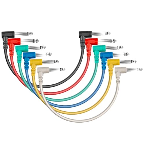 SONICAKE Patchkabel Gitarre Pedal 20CM Rechtwinklig 6.35mm Instrumentenkabel geräuschlos Klinkenpatchkabel für Effektpedale 6 Stück SONICAKE Patchkabel Gitarre Pedal 20CM Rechtwinklig 6.35mm Instrumentenkabel geräuschlos Klinkenpatchkabel für Effektpedale 6 Stück von SONICAKE