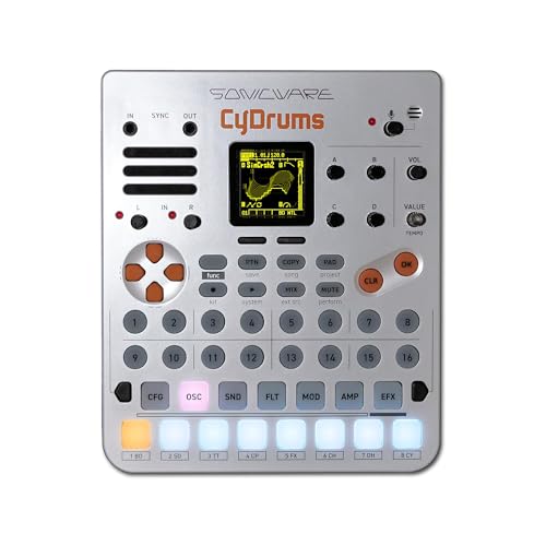 Sonicware CyDrums [Expressive Drum Synthesizer] 8-Track Beatmaking, 4D-Drumsounds, 22 individuell Klangstrukturen, Vielseitige Effekte und flexibles Routing von SONICWARE