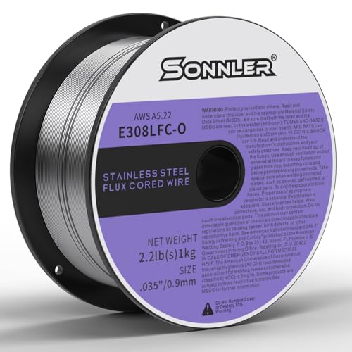 SONNLER Edelstahl-Schweißdraht V2A 0,9mm 1,0kg, MIG MAG Schweißdraht für Schweißgerät ohne Gas, D100 Drahtrolle mit 20mm Dorn für alle MIG-Maschinen SONNLER Edelstahl-Schweißdraht V2A 0,9mm 1,0kg, MIG MAG Schweißdraht für Schweißgerät ohne Gas, D100 Drahtrolle mit 20mm Dorn für alle MIG-Maschinen von SONNLER