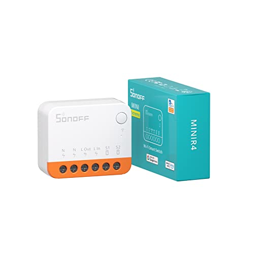 SONOFF MINI Extreme MINIR4 Wlan Smart Schalter 2 Wege - Wi-Fi Smart Switch mit Timing-Funktion, Relay Split Mode, 2.4G WiFi, Funktioniert mit Alexa, Google Home Assistant von SONOFF