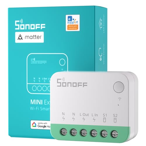 SONOFF MINIR4M Matter Wlan Smart Relais Schalter,Wifi Switch 2 Wege DIY-Modul,Smarthome Lichtschalter Unterputz kompatibel mit Apple Home,Alexa & Google Home,IFTTT,eWeLink Web,Erfordert Neutralleiter SONOFF MINIR4M Matter Wlan Smart Relais Schalter,Wifi Switch 2 Wege DIY-Modul,Smarthome Lichtschalter Unterputz kompatibel mit Apple Home,Alexa & Google Home,IFTTT,eWeLink Web,Erfordert Neutralleiter von SONOFF