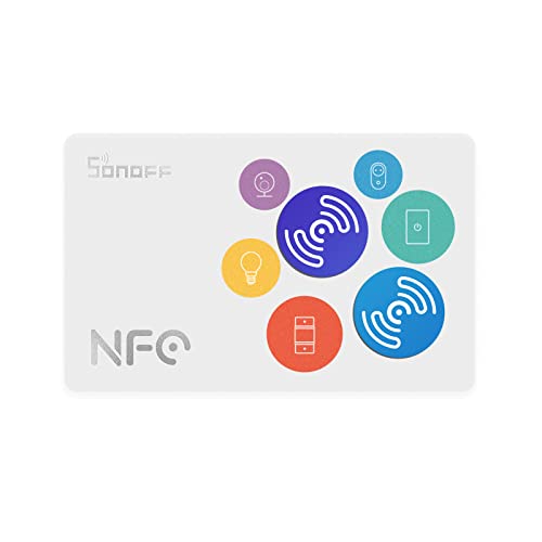 SONOFF NFC Tag Card, NFC Sticker NTAG215-540 Byte Speicher kompatibel mit Allen NFC-fähigen Smartphones von SONOFF