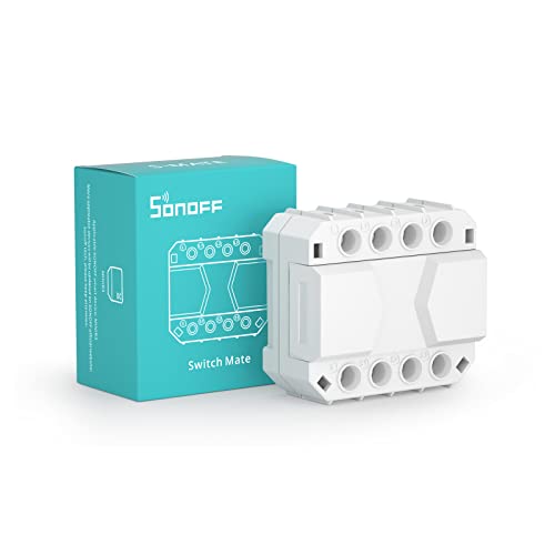 SONOFF S-MATE Smart Switch Mate,Wlan Schalter Mate,Funktioniert mit MINIR3 Smart Lichtschalter Keine Neutralleiterlösung von SONOFF