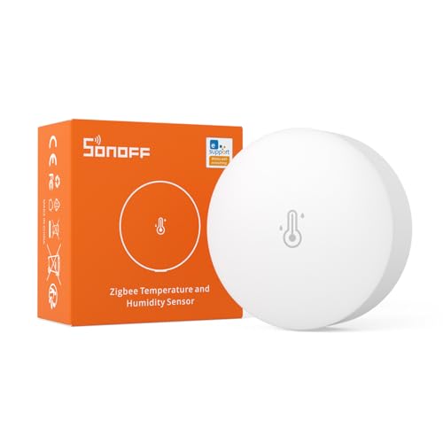 SONOFF SNZB-02P Zigbee Temperatur- und Feuchtigkeitssensor,Smart Thermometer Hygrometer mit Komfortalarm,Zigbee Temperatursensor Kompatibel mit Alexa/Google Home/HA/IFTTT,Zigbee Hub Erforderlich. von SONOFF