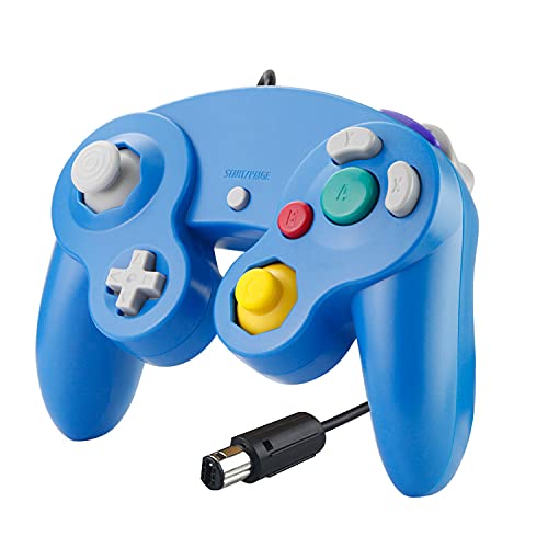 Controller für GameCube,SONVIEE Wired NGC Controller für Game Cube Classic Game Cube NGC Controller Super Smash Bros GC Gamepad für Game Cube GC Mario Party Spiele Wii U Switch (Blau) von SONVIEE