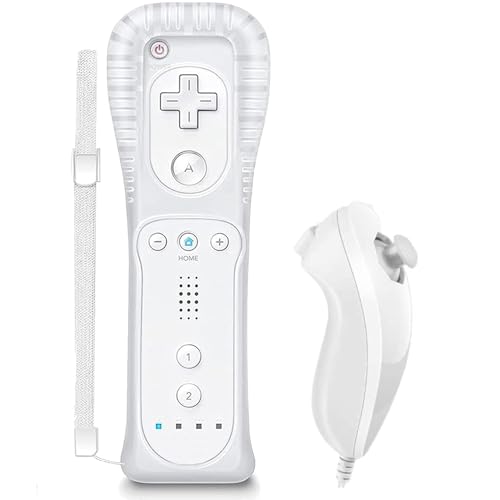 SONVIEE Remote Controller für WiI und Nunchuck Joystick Ersatz Fernbedienung für Wii mit Silikonhülle und Handgelenkschlaufe Kompatibel mit Wii, Ohne Motion Plus SONVIEE Remote Controller für WiI und Nunchuck Joystick Ersatz Fernbedienung für Wii mit Silikonhülle und Handgelenkschlaufe Kompatibel mit Wii, Ohne Motion Plus von SONVIEE