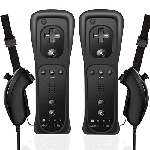SONVIEE Remote Controller für Wii mit Motion Plus Nunchuck Joystick Ersatz Fernbedienung für Wii mit Silikonhülle und Handgelenkschlaufe von SONVIEE